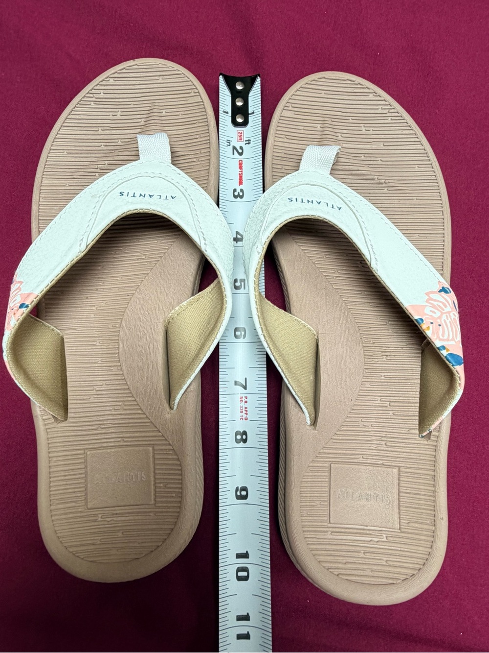 Women's Atlantis Bahamas Floral-Trim Flip Flop Sandals